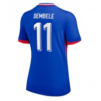 Camiseta Francia Ousmane Dembele #11 Primera Equipación Replica Eurocopa 2024 para mujer mangas cortas